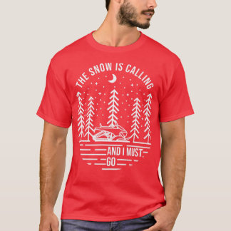 The Snow Is Calling And I Must Go, Monoline Skimob T-Shirt