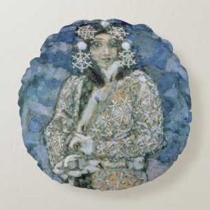 The Snow Maiden, a sketch for the Opera Round Cushion
