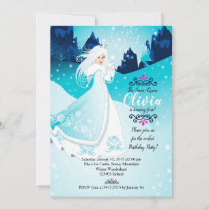 The Snow Queen Birthday Party Invitation
