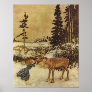 The Snow Queen Edmund Dulac Fine Art Poster