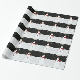 The Snowman Enjoying The Moon Gift Wrap