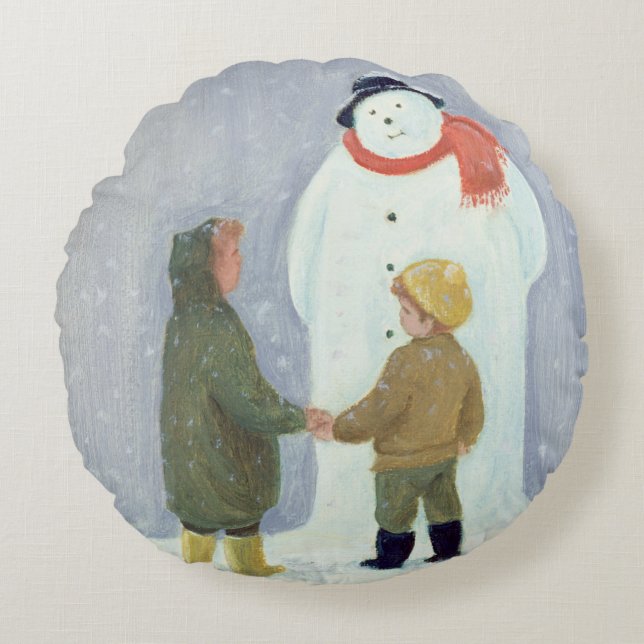 The Snowman Round Cushion (Front)