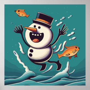 The Snowman swims  Poster