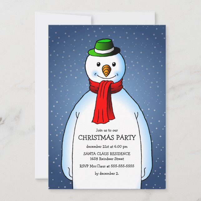 The Snowmans Christmas Party Invitation (Front)