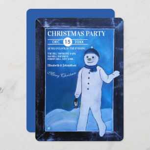 The Snowman's Escape Christmas Party Invitation