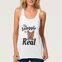 The Snuggle is Real Cute Funny Cat T-Shirt