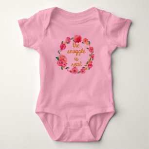 The Snuggle Is Real Funny Baby Tutu Bodysuit