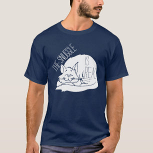 The snuggle is real sleeping cat shirt