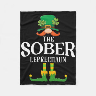 The Sober Leprechaun St Patricks Day Matching Fleece Blanket