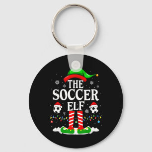 The Soccer Elf Funny Family Christmas Soccer  Key Ring