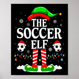 The Soccer Elf Funny Family Christmas Soccer  Poster