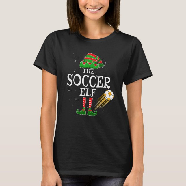 The Soccer Elf Group Matching Family Christmas T-Shirt (Front)