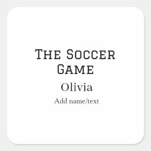 the soccer game football name fifa world cup year  square sticker