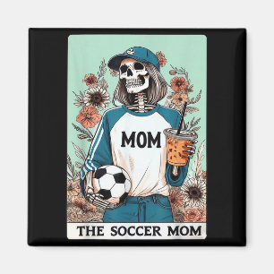 The soccer mom tarot card halloween skeleton mom magnet