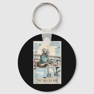 The Soccer Mum Skeleton Tarot Card, Soccer Mum Mot Key Ring