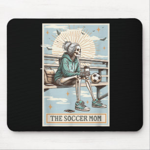 The Soccer Mum Skeleton Tarot Card, Soccer Mum Mot Mouse Mat