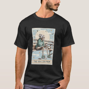 The Soccer Mum Skeleton Tarot Card Soccer Mum Moth T-Shirt