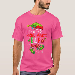 The Social Worker Elf Christmas Elf Costume Family T-Shirt