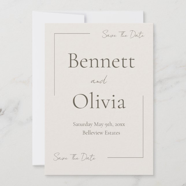 The Soft Season Wedding Save The Date  (Front)