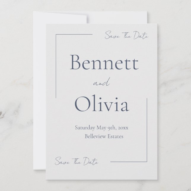 The Soft Season Wedding Save The Date  (Front)