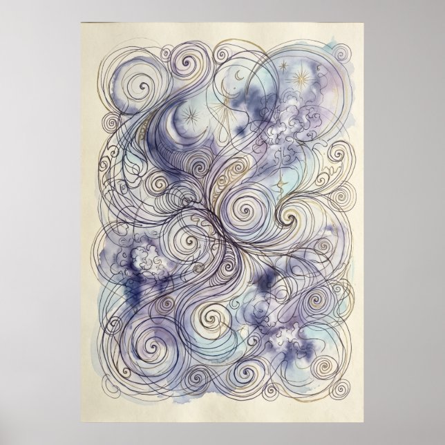 The Soft Spiral of Ancestral Light Wall Art (Front)