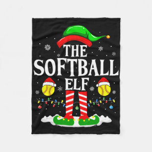 The Softll Elf Funny Matching Xmas Softll Christma Fleece Blanket