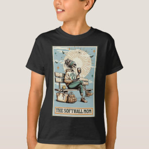 The Softll Mom Tarot Card Skeleton Coffee Mothers T-Shirt