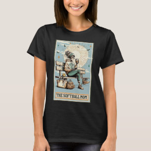 The Softll Mom Tarot Card Skeleton Coffee Mothers T-Shirt