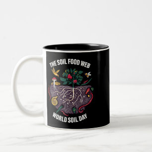 The Soil Food Web World Soil Day Apparel Two-Tone Coffee Mug