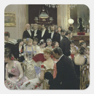 The Soiree, c.1880 Square Sticker