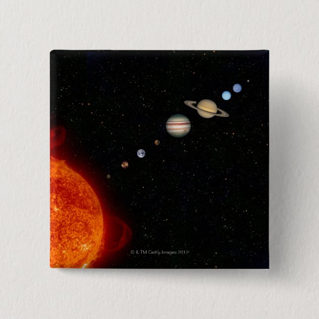 The Solar System 2 15 Cm Square Badge (Front)