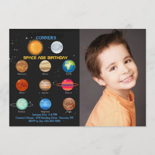 The Solar System Photo Invitation