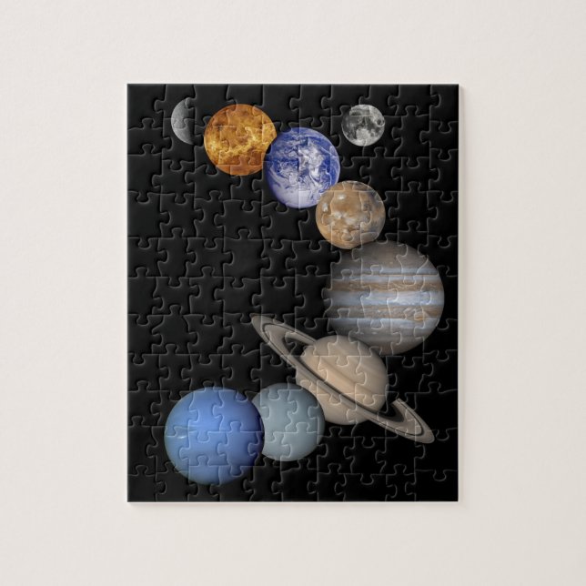 The solar system range planets in our galaxy jigsaw puzzle (Vertical)