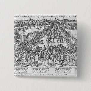 The Solemn entry of Matthias 15 Cm Square Badge