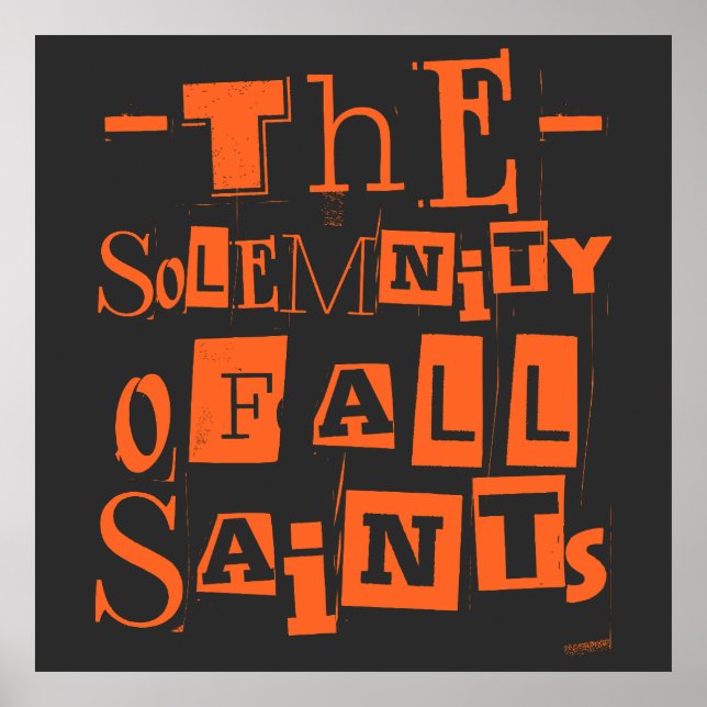 The Solemnity  Of All Saints' Catholic Saints  Poster (Front)