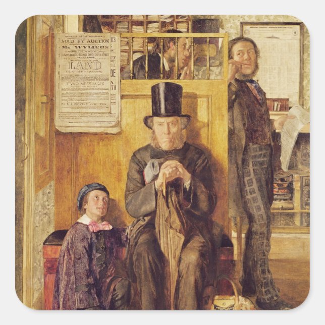 The Solicitor's Office, 1857 Square Sticker (Front)