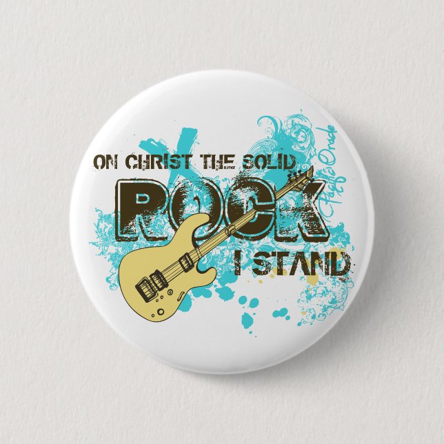 The Solid Rock 6 Cm Round Badge (Front)
