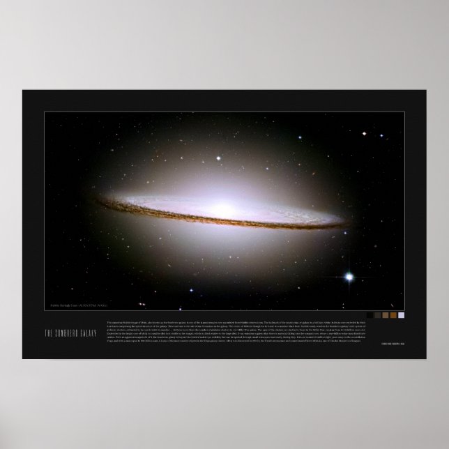 The Sombrero Galaxy (Messier 104, M104) Poster (Front)