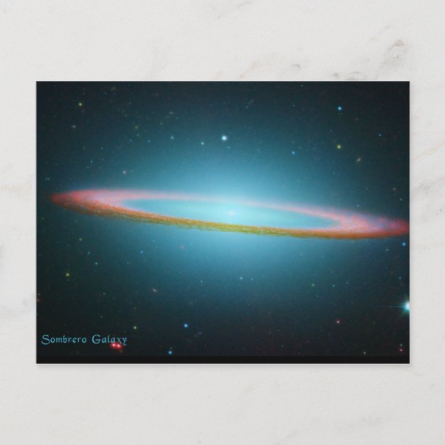 The Sombrero Galaxy on Cards and Postcards (Front)