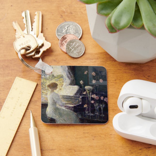 The Sonata by Frederick Childe Hassam Key Ring (Desk)