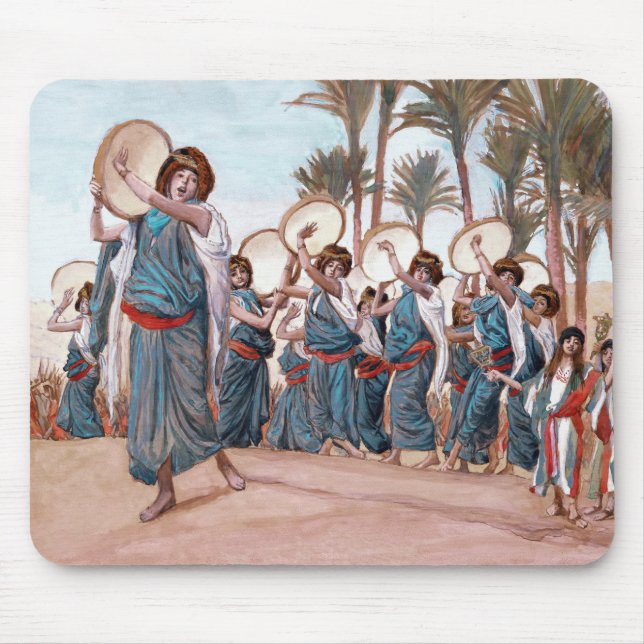 "The Songs of Joy", Jewish Art Gift  Mouse Mat (Front)