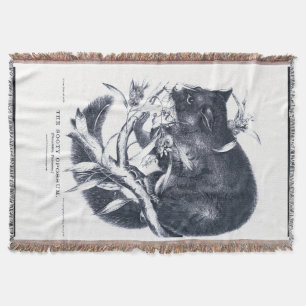 The Sooty Opossum Throw Blanket