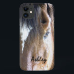 The Soul | Equine Horse Personalised iPhone 11 Case<br><div class="desc">Closeup photography of an equine horse head. Personalised gift for riders,  cowboys,  cowgirls,  rangers and horse-lovers. Photography©riverme*2012/04/23.</div>