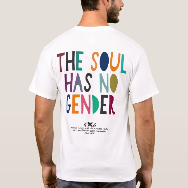 The soul has no gender Paper Light, non-binary T-Shirt (Back)