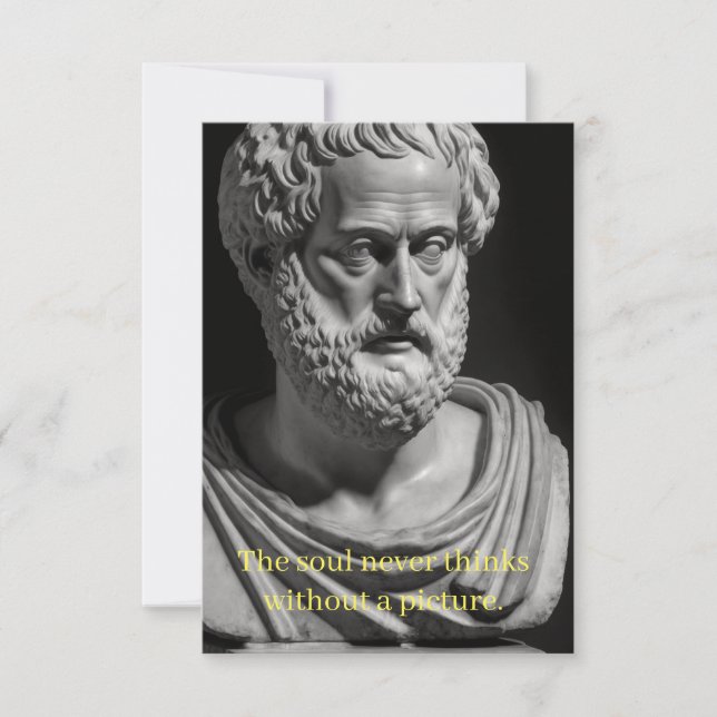 The soul never thinks without a picture card (Front)