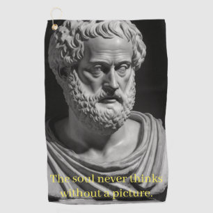 The soul never thinks without a picture golf towel