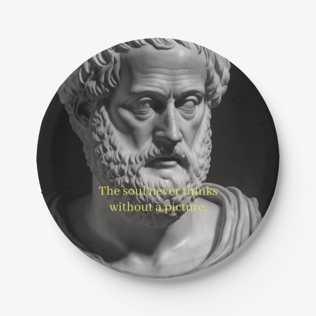 The soul never thinks without a picture paper plate (Front)