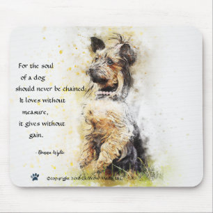 The Soul of a Dog - Standing Yorkie Mouse Mat