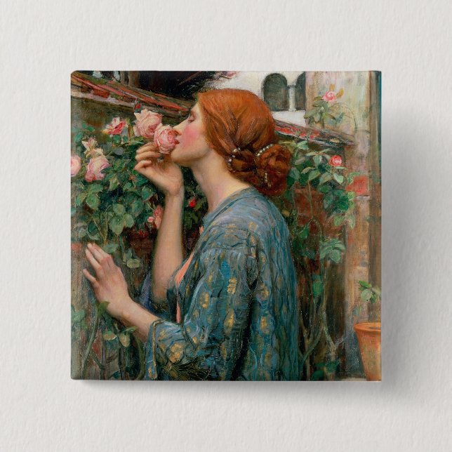 The Soul of the Rose, 1908 15 Cm Square Badge (Front)