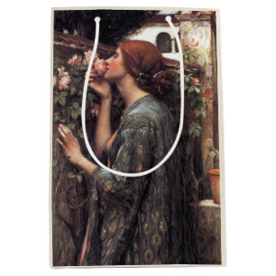 The Soul of the Rose (by John William Waterhouse) Medium Gift Bag